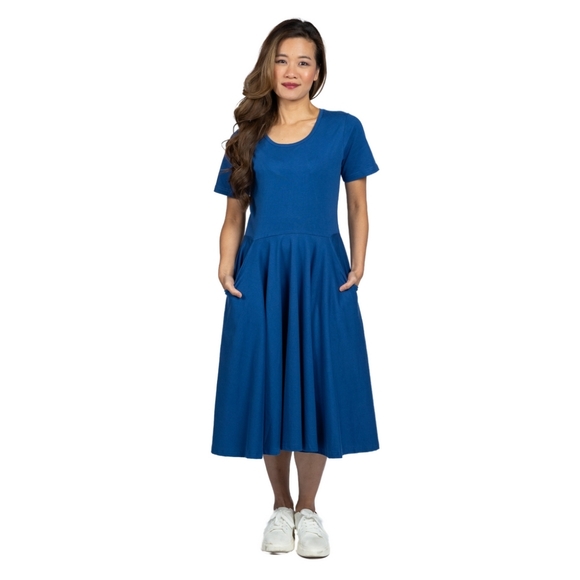 Svaha Navy Blue Twirl Dress Size M - Picture 3 of 10